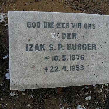 BURGER Izak Schalk Petrus 1876-1953