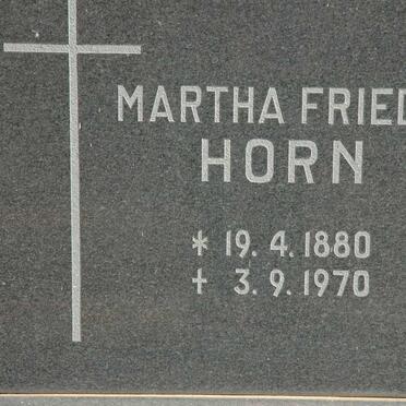 HORN Martha Frieda 1880-1970