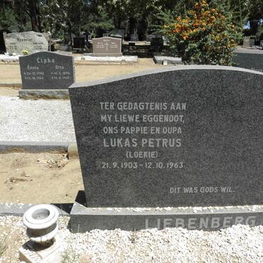 LIEBENBERG Lukas Petrus 1903-1963