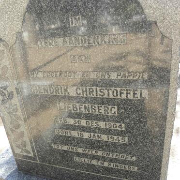 LIEBENBERG Hendrik Christoffel 1904-1945