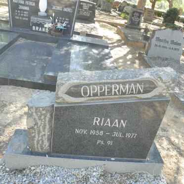 OPPERMAN Riaan 1958-1977