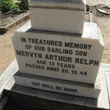 RELPH Mervyn Arthur -1944