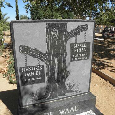 WAAL Hendrik Daniel, de 1943- &amp; Merle Ethel 1943-2005