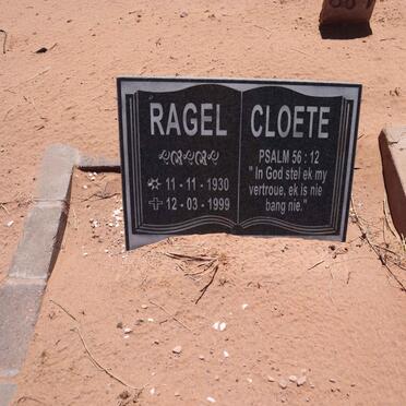 CLOETE Ragel 1930-1999 