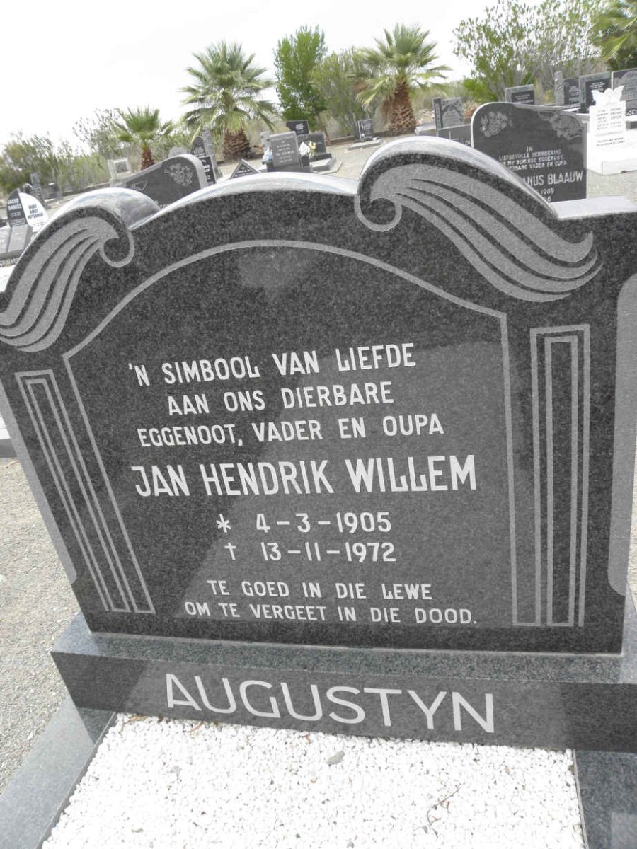 AUGUSTYN Jan Hendrik Willem 1905-1972