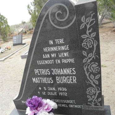 BURGER Petrus Johannes Mattheus 1936-1972