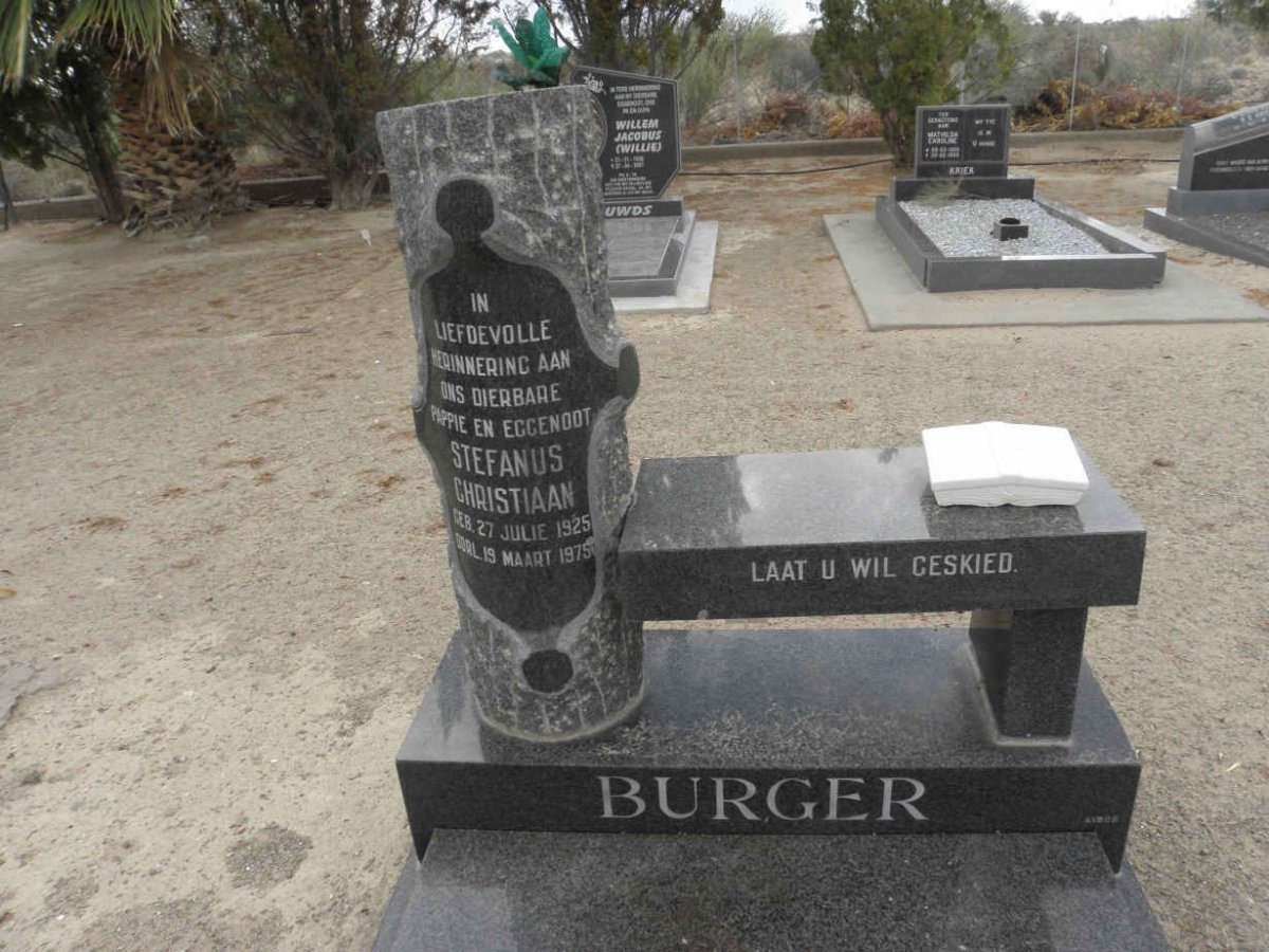 BURGER Stefanus Christiaan 1925-1975