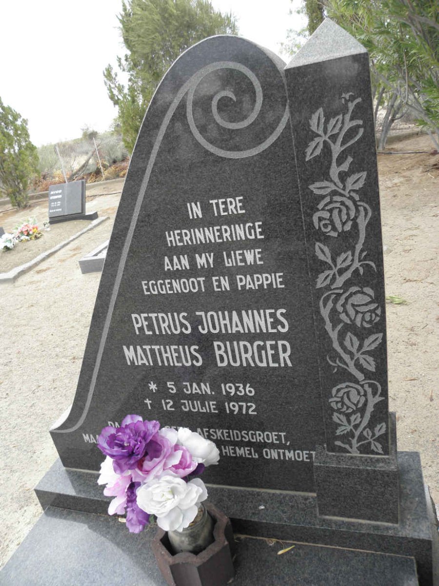 BURGER Petrus Johannes Mattheus 1936-1972