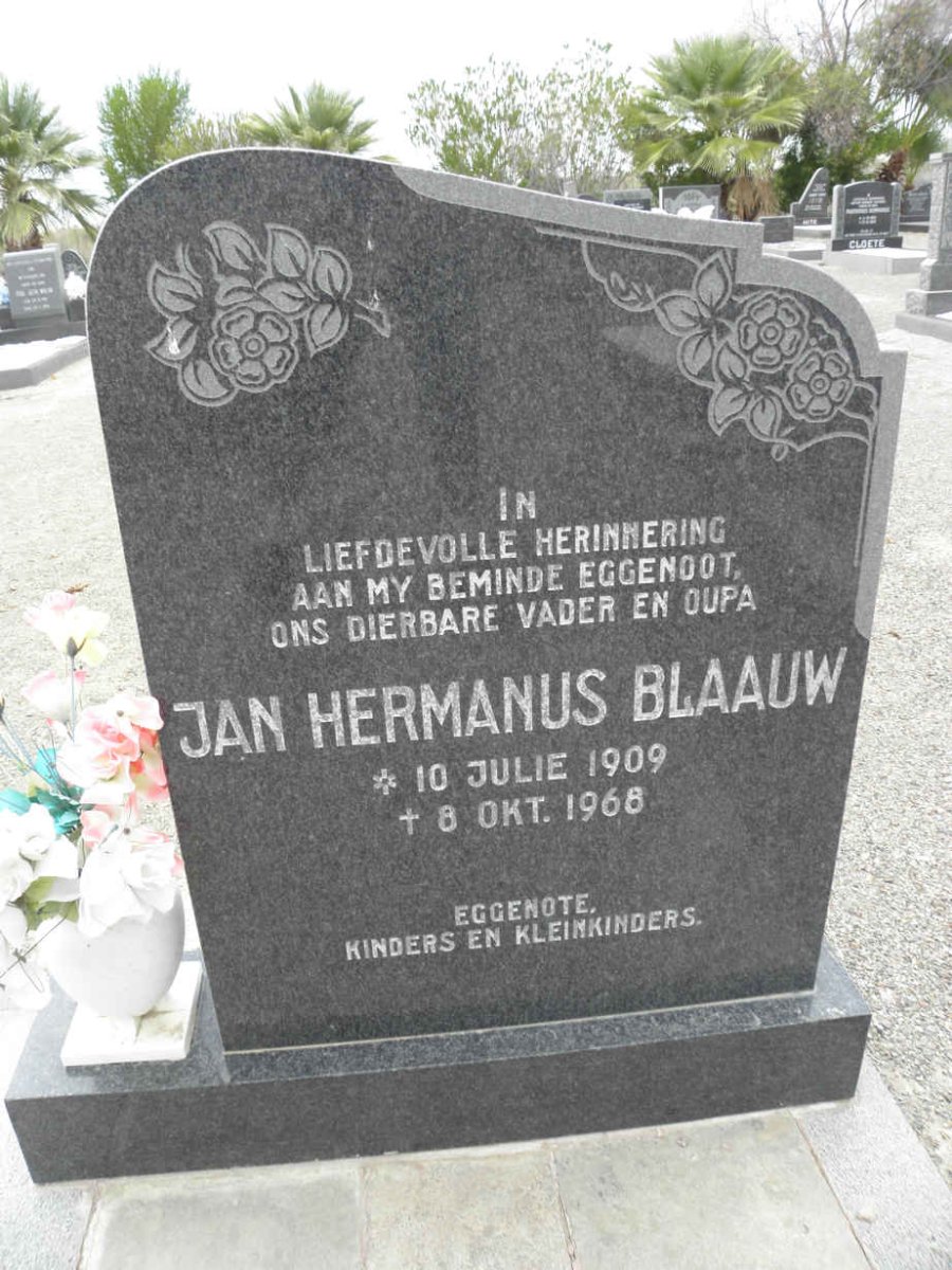 BLAAUW Jan Hermanus 1909-1968