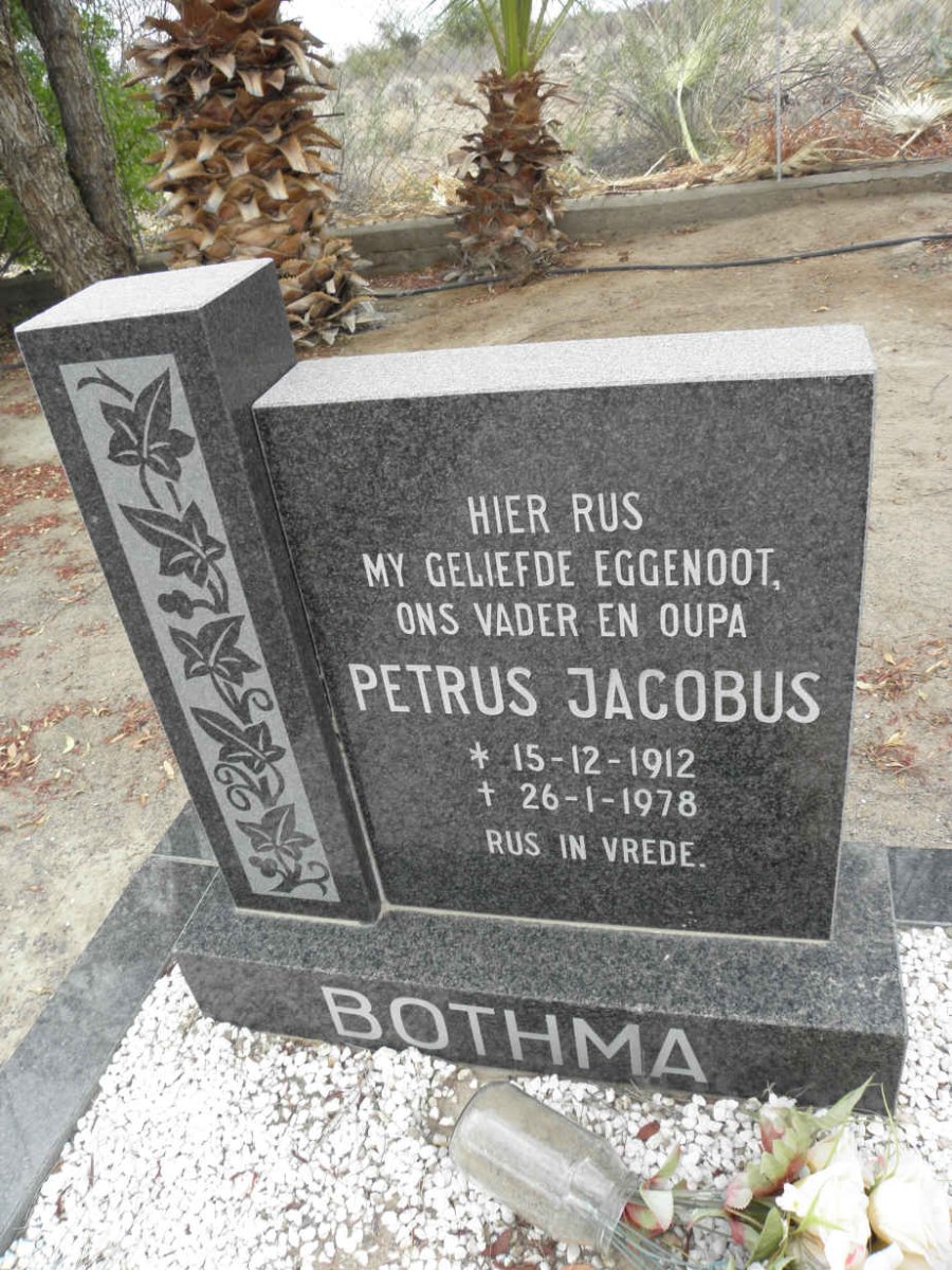 BOTHMA Petrus Jacobus 1912-1978