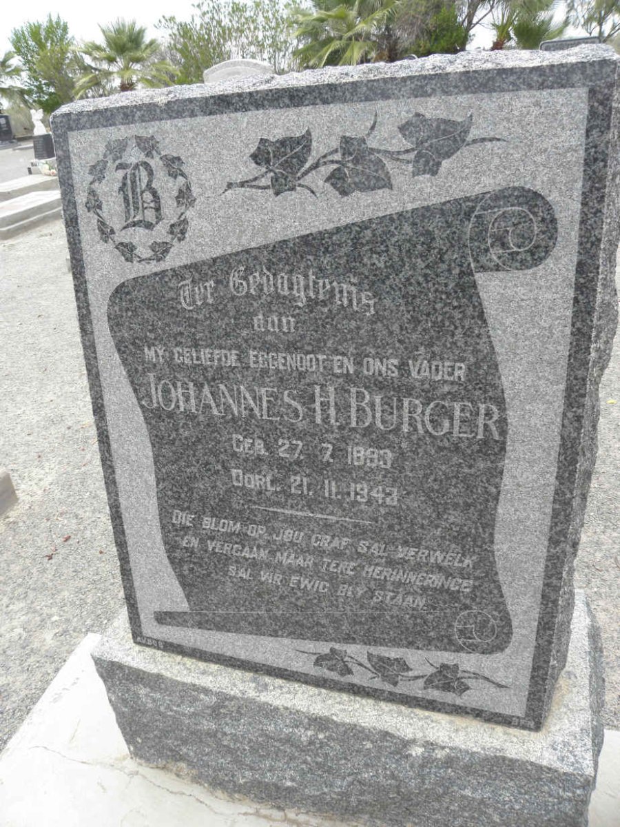 BURGER Johannes H. 1893-1942