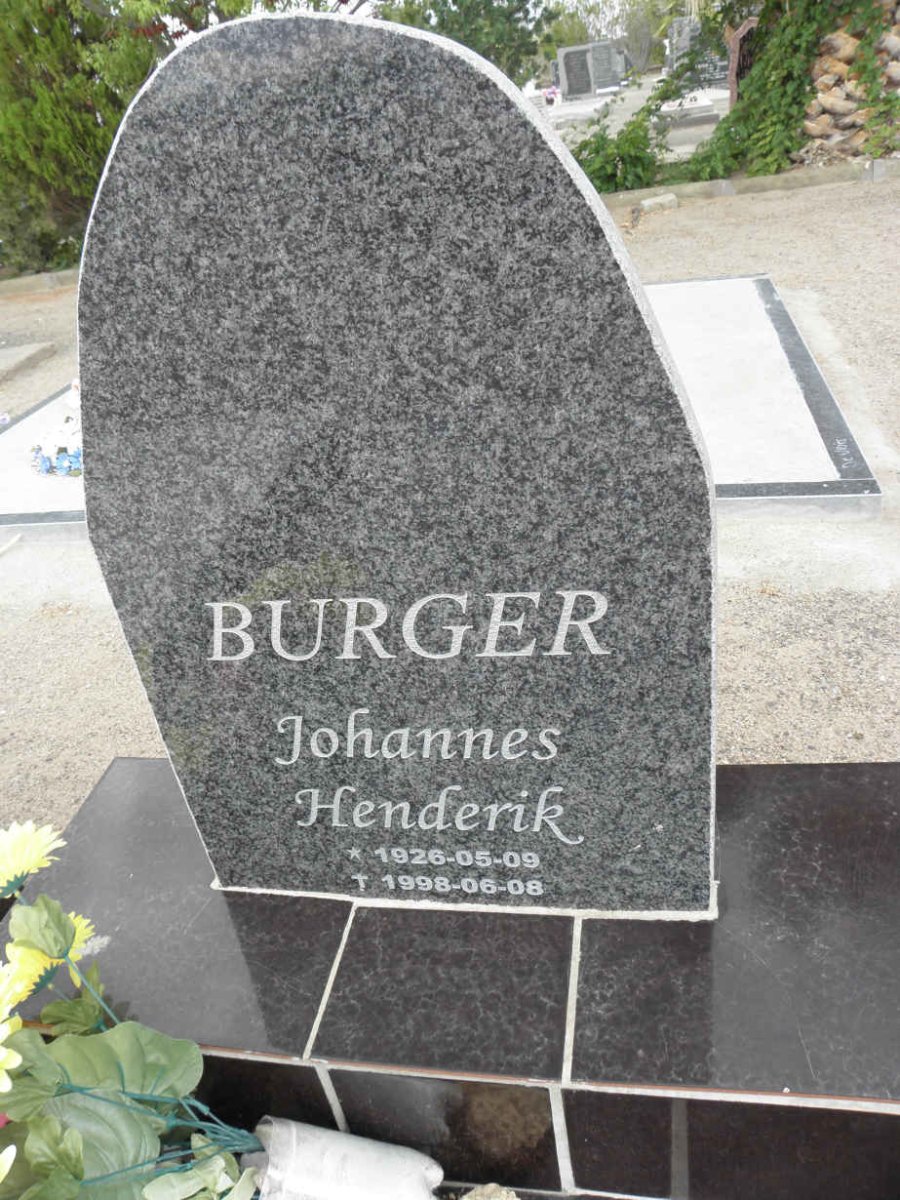BURGER Johannes Henderik 1926-1998