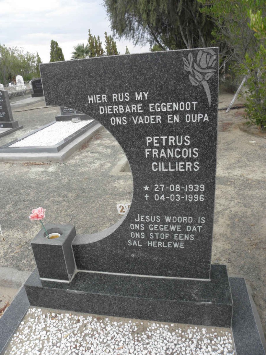 CILLIERS Petrus Francois 1939-1996