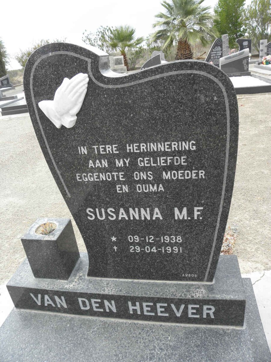 HEEVER Susanna M.F., van den 1938-1991