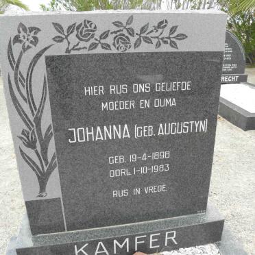KAMFER Johanna nee AUGUSTYN 1898-1983