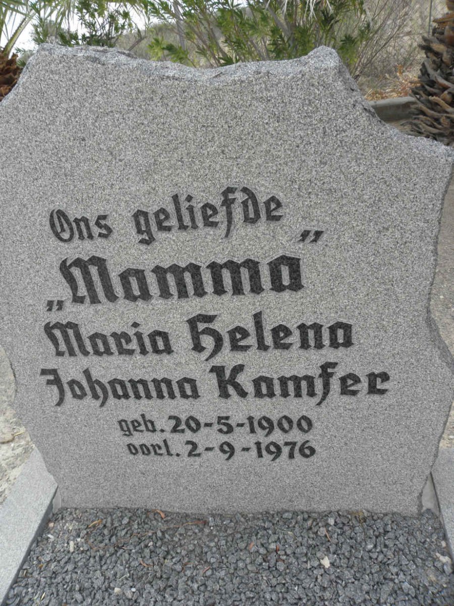 KAMFER Maria Helena Johanna 1900-1976