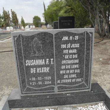 KLERK Susanna F.T., de 1929-2004