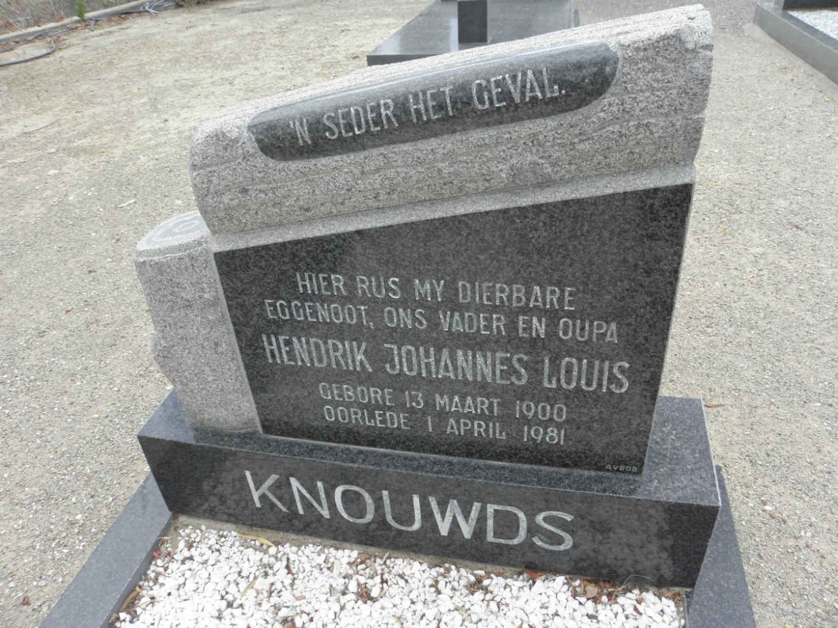 KNOUWDS Hendrik Johannes Louis 1900-1981