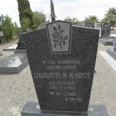 KOTZE Charlotte M.M. 1930-1983