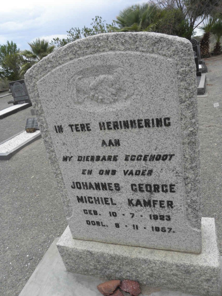 KAMFER Johannes George Michiel 1923-1957