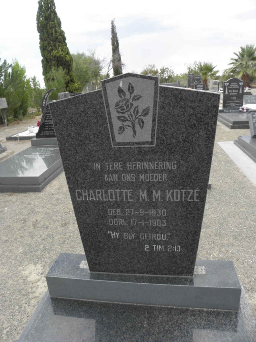 KOTZE Charlotte M.M. 1930-1983