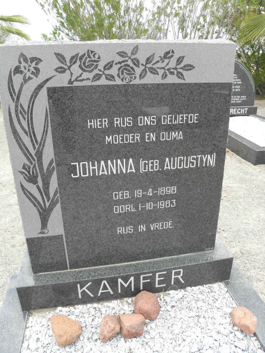 KAMFER Johanna nee AUGUSTYN 1898-1983