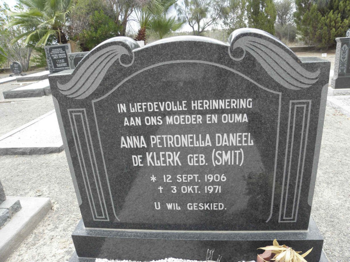 KLERK Anna Petronella Daneel, de nee SMIT 1906-1971