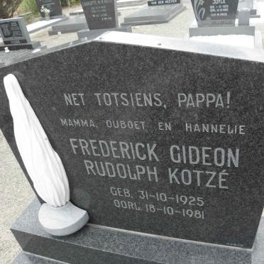 KOTZE Frederick Gideon Rudolph 1925-1981