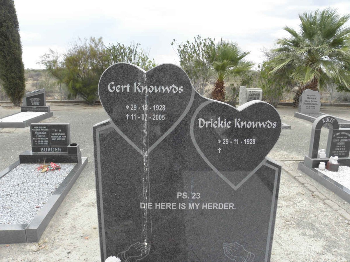 KNOUWDS Gert 1928-2005 &amp; Driekie 1928-