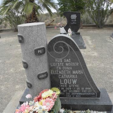 LOUW Elizabeth Maria Catharina nee STEYN 1929-1996
