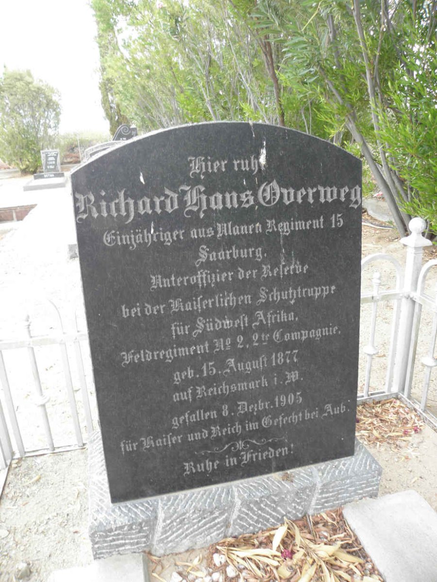 OVERWEG Richard Hans 1877-1905