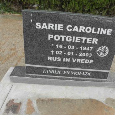 POTGIETER Sarie Caroline 1947-2003