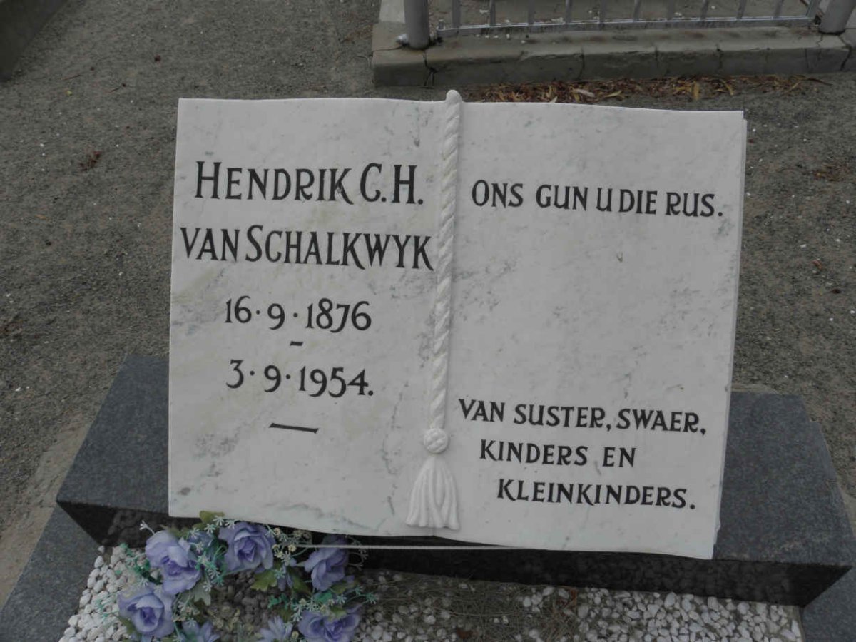 SCHALKWYK Hendrik C.H., van 1876-1954