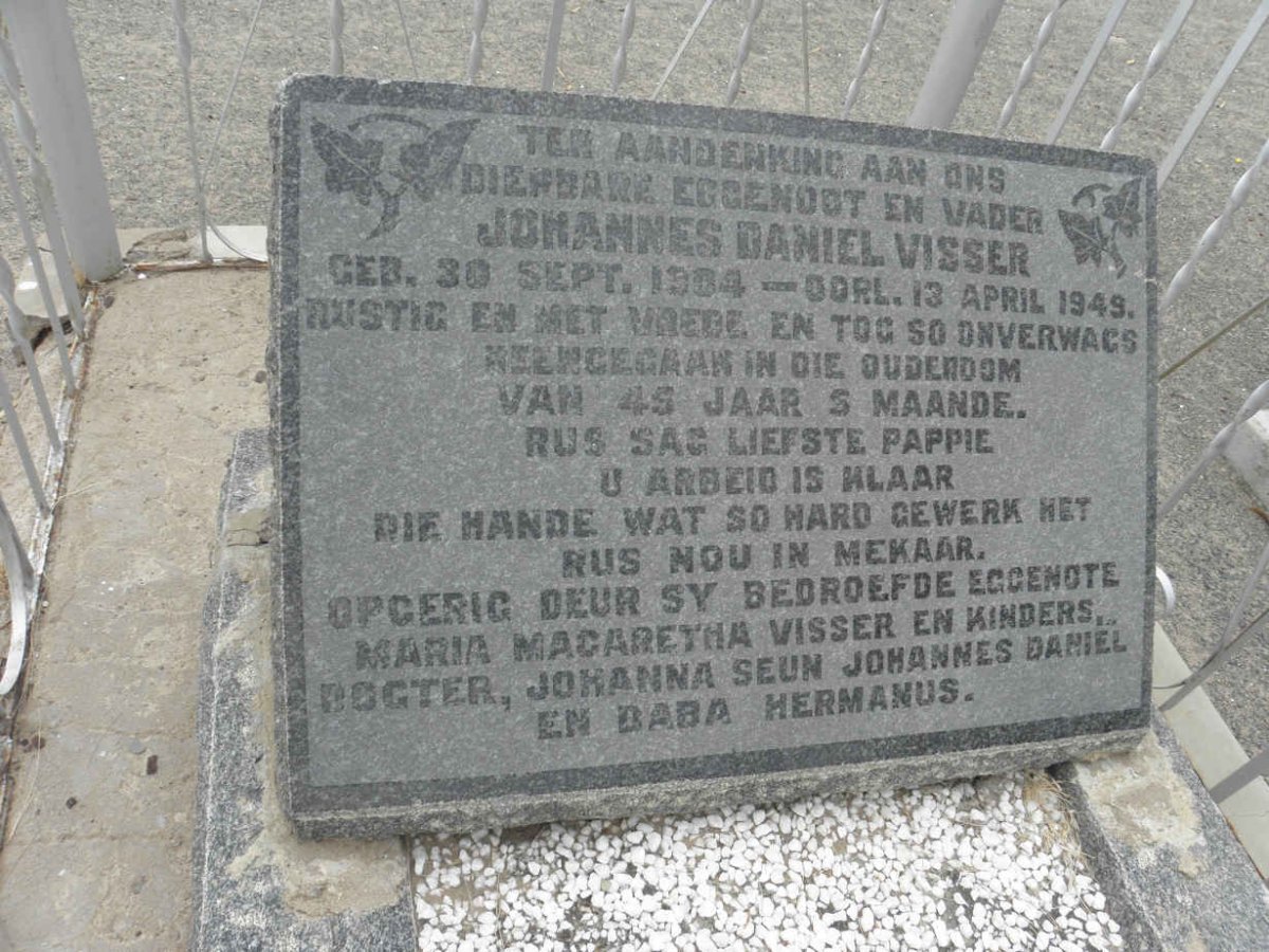 VISSER Johannes Daniel 1904-1949