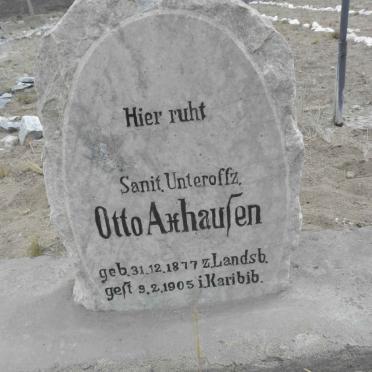 AXHAUSEN Otto 1877-1905