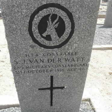 WATT S.J., van der -1918