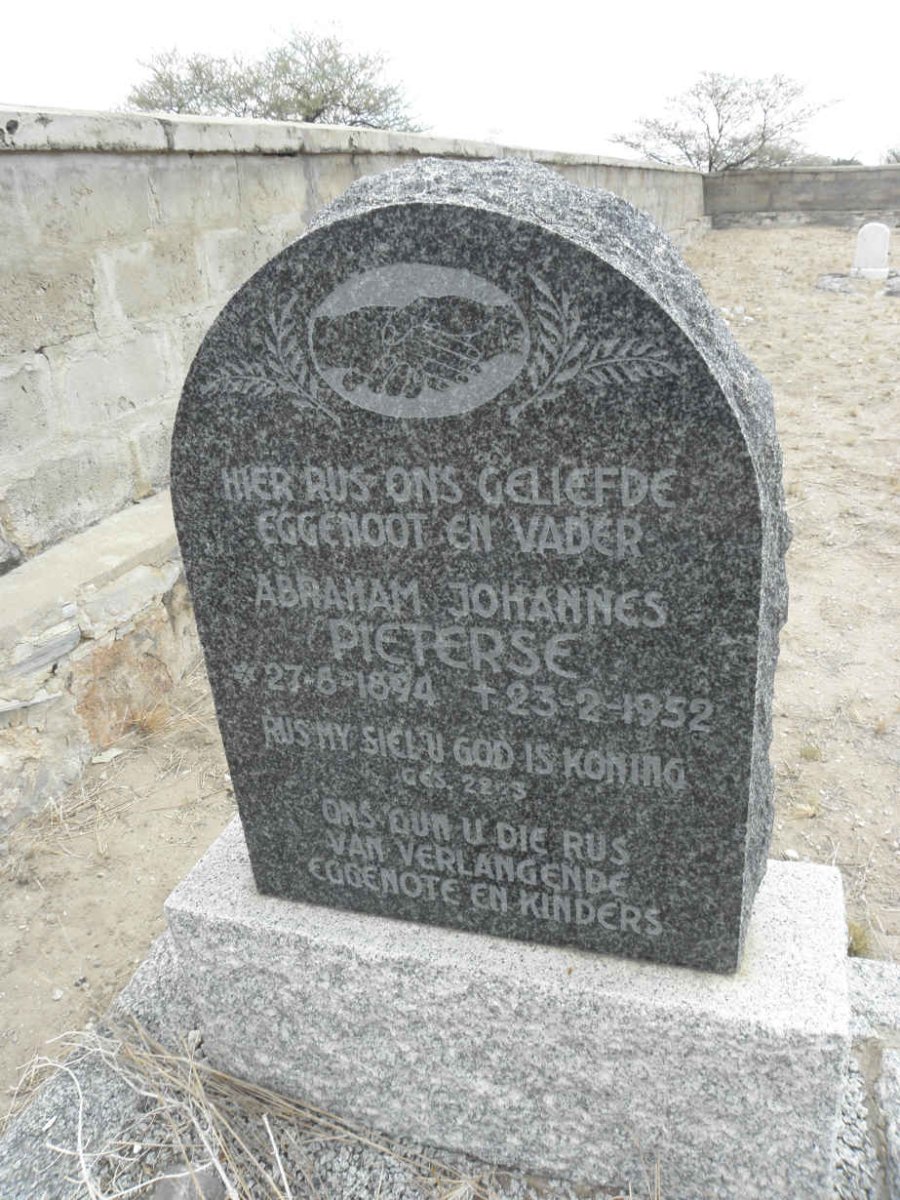 PIETERSE Abraham Johannes 1894-1952