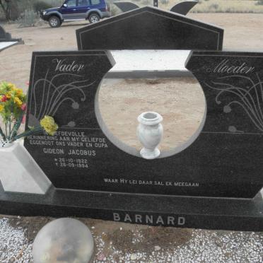 BARNARD Gideon Jacobus 1922-1994