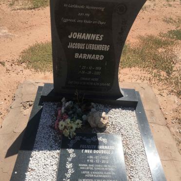 BARNARD Johannes Jacobus Liebenberg 1918-2000 &amp; Felicity DOUBELL 1930-2012 :: BARNARD Matthew 1998-2012