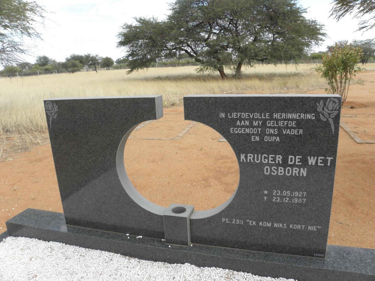 OSBORN Kruger De Wet 1927-1987