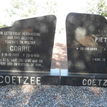 COETZEE Piet 1899-1989 &amp; Corrie 1905-1981