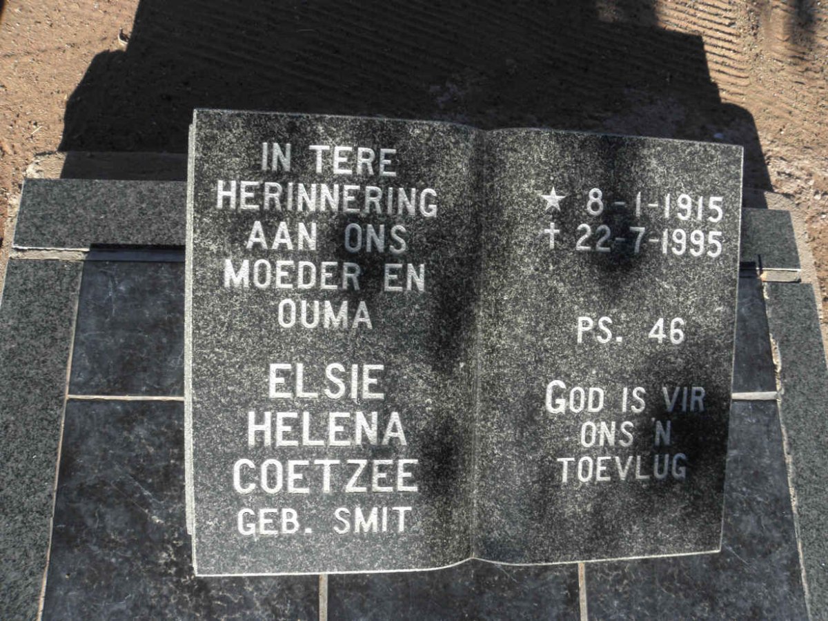 COETZEE Elsie Helena nee SMIT 1915-1995