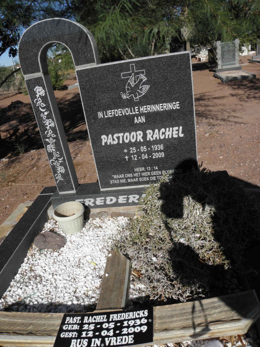 FREDERICKS  Rachel 1936-2009