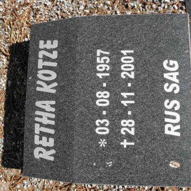 KOTZE Retha 1957-2001
