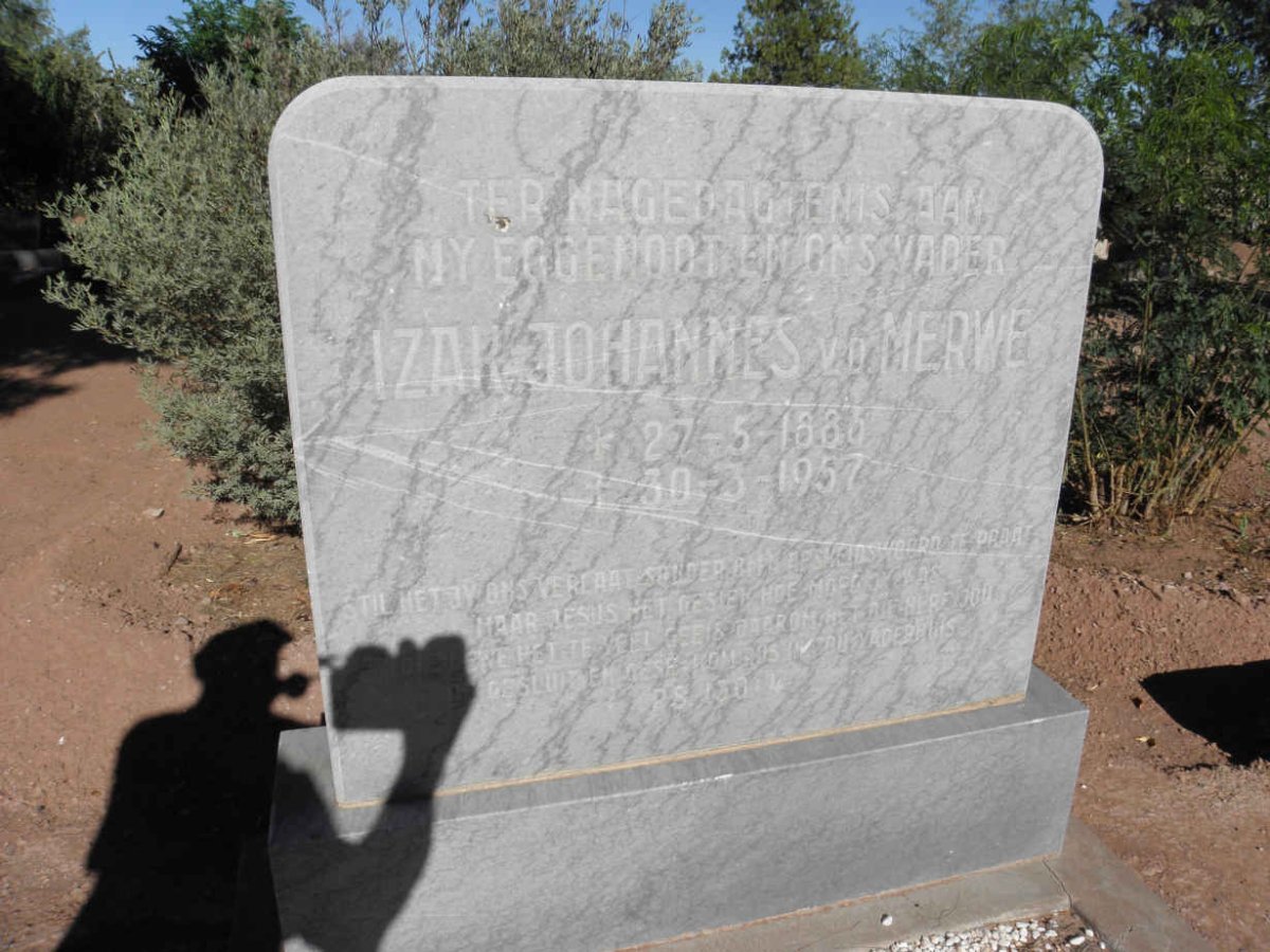 MERWE Izak Johannes, v.d. 1886-1957