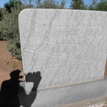 MERWE Izak Johannes, v.d. 1886-1957