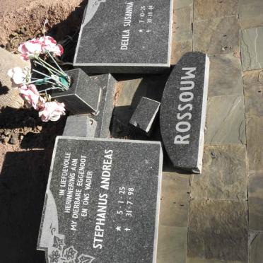 ROSSOUW Stephanus Andreas 1925-1998 &amp; Delila Susanna 1925-2004 