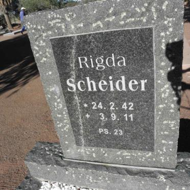 SCHEIDER Rigda 1942-2011