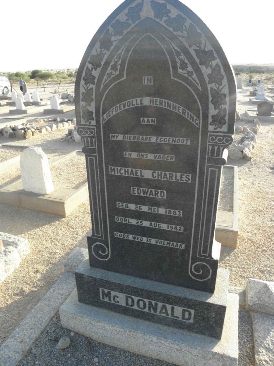 McDONALD Michael Charles Edward 1883-1942