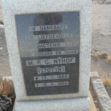 NYHOF M.P.G. nee STOTYN 1868-1964